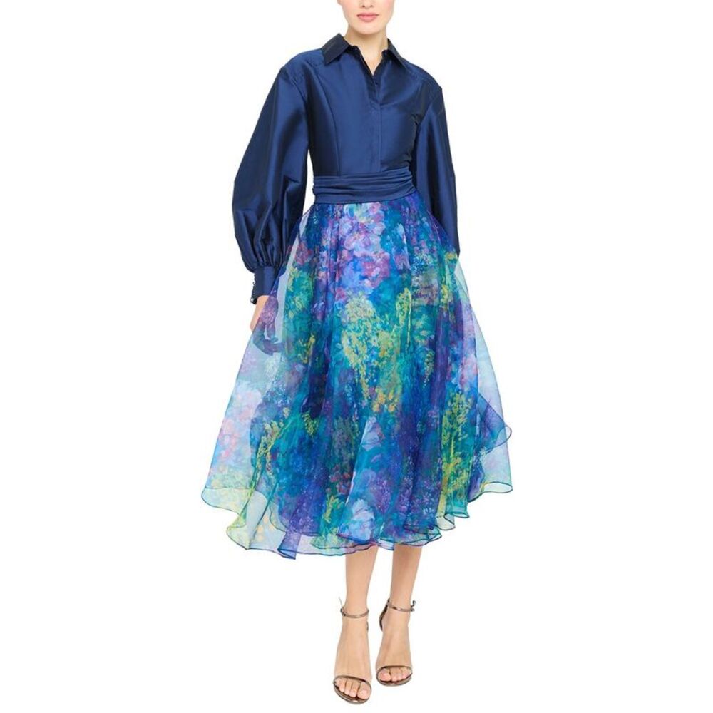 Theia Womens  Mary Midi Dress